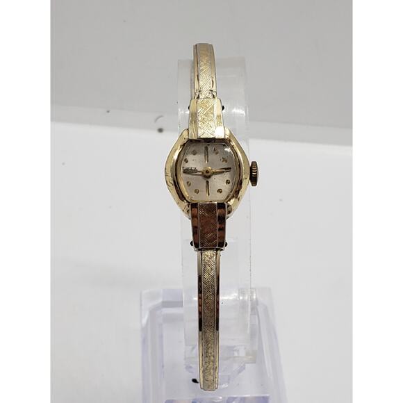 Women\'s Timex dress watch. Bangle style band. Small square face with round edges main image 4